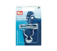 Prym Dungarees Buckles Brass Silver Col, 416435-1, Laiton inoxydable, 40 mm, silberfarbig, 2 Stück