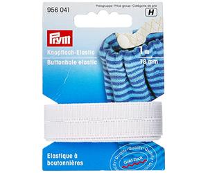 Prym Buttonhole Elastic, Polyester, White, 8 x 5 x 2 cm