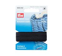 Prym Élastique pour boutonnière Ruban lisse tissé 18 mm Noir