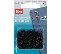 Prym-consumer Appendiabiti con Occhielli EIS 3, Colore: Nero Black Hooks, Ferro Lega di Acciaio