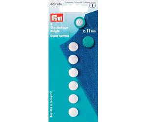 Prym Coque Plastique Boutons sans Outil Blanc - par Lot de 6
