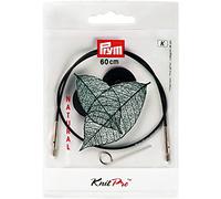 Prym Corde et Accessoires pour Aiguilles à Tricoter circulaires Natural 100 cm, Metal, Noir