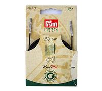 Prym Corde et Accessoires pour Aiguilles à Tricoter circulaires Natural 150 cm, Métal, Noir
