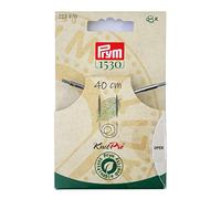 Prym Corde et Accessoires pour Aiguilles à Tricoter circulaires Natural 40 cm, Metal, Noir