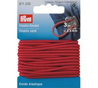 Prym Corde élastique, 60% Ed 40% PES, Red, Ø 2,5 mm | 3 m