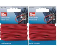 Prym - Cordon Elastique Rouge Prym (2,5 mm, 3 m) - 1 Unité (Lot de 2)