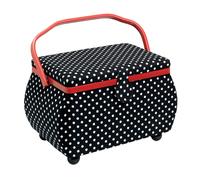 Prym Couture Panier Noir avec Blanc Pois - Loisirs Créatifs Rangement