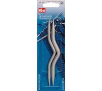 Prym Craft Accessories, Grey, ca. 14 cm Ø 6 und 8 mm, perlgrau, 2 Stück