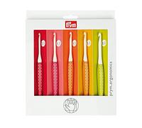 Prym Jeu de 5 crochets ergonomiques en plastique N° 3,5 à 6 Multicolore Taille unique