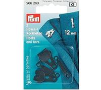 Prym Crochets Et Barres pour Pantalon Et Jupe 2 Pièces, Taille 12 mm, Noir