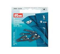 Prym Crochets Et Barres pour Pantalon Et Jupe 2 Pièces, Taille 9 mm, Noir