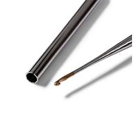 Prym Crochet à fil Record Soft Grip 1,00 mm Argenté, Steel, 1 mm