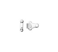 Prym Crochets pour Pantalon et Jupe, Métal, Argent, Largeur bouche 6 mm, Argenté, 2 pièces 265,230