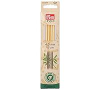 Prym Double-Pointu Aiguille, Bambou, Naturelle, Taille Unique, Set de 5 Pièces