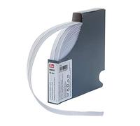 Prym Élastique à boutonnières, Ruban Lisse, 18mm, Blanc, 10m, 58% Polyester, 40% Ed, 2% Elastane, White, 18 mm