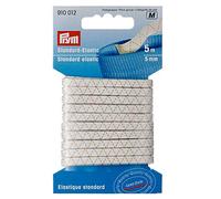 Prym Élastique Standard, 5 Mètres Longueur x 5 mm D'Épaisseur, Blanc