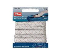 Prym Élastique Standard, 5 Mètres Longueur x 7 mm D'Épaisseur, Blanc