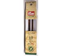 Prym Embouts pour aiguilles à tricoter d'aiguille Taille 4,0 mm Maille en bois marron 13 cm 223304