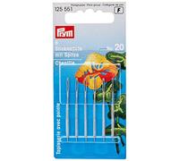 Prym Aiguilles à broder chenille n°20 pointe pointue argent œillet doré 1,00 x 43 mm