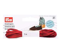 Prym Espadrilles Yarn, Coton, Red, Taille Unique, Set de 7 Pièces