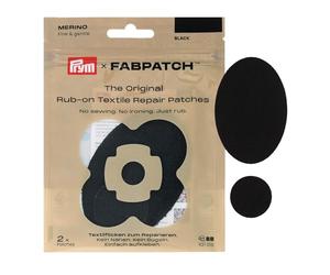 Prym FabPatch 921018 Lot de 2 patchs de réparation autocollants en 100% laine mérinos pour pulls, tricots fins, sous-vêtements et doublures, sans couture ni repassage