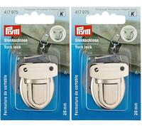 Prym Fermeture de Cartable 26 mm Argent (Lot de 2)