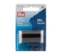 Prym Fil À Coudre Élastique, 20 Mètres Longueur x 0,5 mm D'Épaisseur, Noir