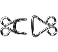 Prym Hooks And Eyes for Corsets, Silver, Nr. 13, groß, silberfarbig, 1.000 Stück