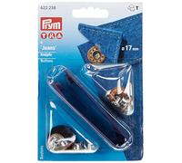 Prym Jeans Non-Coudre Étoiles Ouvertes Boutons 6 Pièces, Taille 17 mm, Bronze Ancien