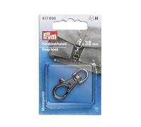 Prym Karabinerhaken 7 x 38 mm Gunmetal Moschettone, Lega di Zinco, Canna di Fucile