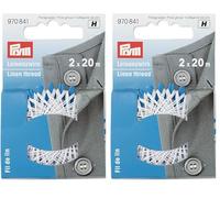 Prym Linen Thread, White, 20 M, Bianco, 2 Pezzi (Lot de 2)
