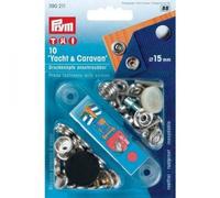 Prym Lot de 10 boutons-pression à visser pour bateau de plaisance/caravane - Argenté