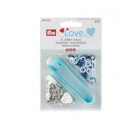 Prym Love Boutons Pression Jersey Color Bleu Blanc 8mm