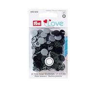 Prym Love Fermeture À Bouton-Pression Couleur - Plastique, 12,44 Mm, Gris