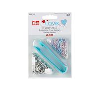 Prym Love Jersey Encliquetage De Fixation - 8Mm, Rose/Bleu Clair/Perle