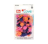 Bouton,Pression Color Snaps Rond 12,4 Mm Orange, Fuchsia, Violet 30 Pcs