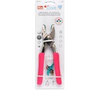 Prym Love Vario-Zange mit Loch-/Color Snaps Werkzeug Pink Pinces, Acier, Rose, 19 cm