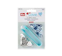 Prym Love Press Fasteners Jersey Brass 8 mm, Metal, Blue, 14 x 9.3 x 2.5 cm
