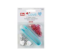 Prym Love Press Fasteners Jersey Brass 8 mm, Metal, Red, 14 x 9.3 x 2.5 cm