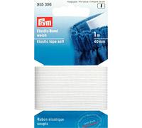 Prym Elastic Band Soft 40 mm White, 57% Polyester, 43% ED