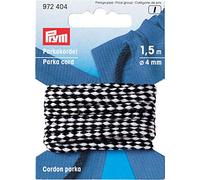 Prym Parka Cord, Noir/Blanc, 4 mm
