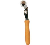 Prym Poignée En Bois Et Roue En Métal Dentelé, Argent