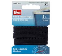 Prym Pointe de finition élastique - 10 mm - Noir - 84% polyamide - 16% EL - 995103