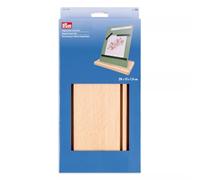 Prym Présentoir en bois pour tableau magnétique, support pour modèles de broderie et instructions de tricot, 3 positions, avec plateau pour bandes magnétiques, règle et accessoires de bricolage