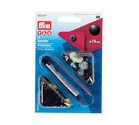 Prym – Cap anorak laqué noir (15 mm) – Fondeuses de presse non coupées – 1 unité