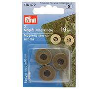 Prym – Bouton magnétique à coudre – laiton ancien – 19 mm – 1 pièce