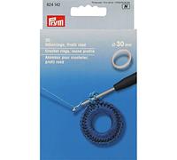 Prym – Lot de 30 anneaux de crochet 30 mm rond – Blanc