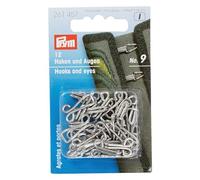Prym - Prym Silver Steel No.9 Crochets et yeux pour les vestes - 1 unité
