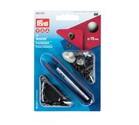 Prym Fondeuses de presse Pym Anorak Old Steel – 15 mm – non coupées – 1 unité – noir