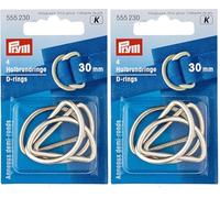 Prym Pym Matt Silver (30 mm) D-Anneaux - 1 unité (Lot de 2)